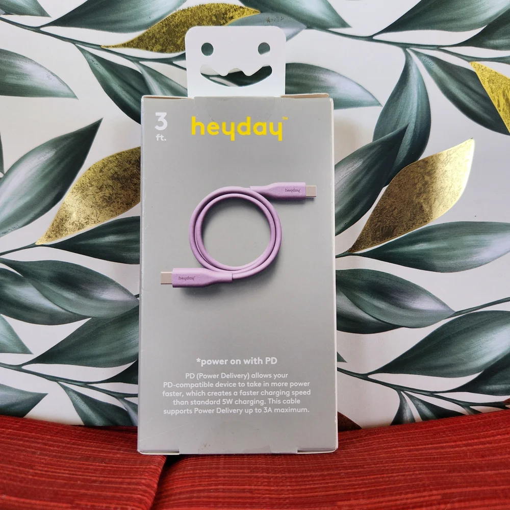 NWT Heyday Purple USB-C to USB-C Fast Charging Cable